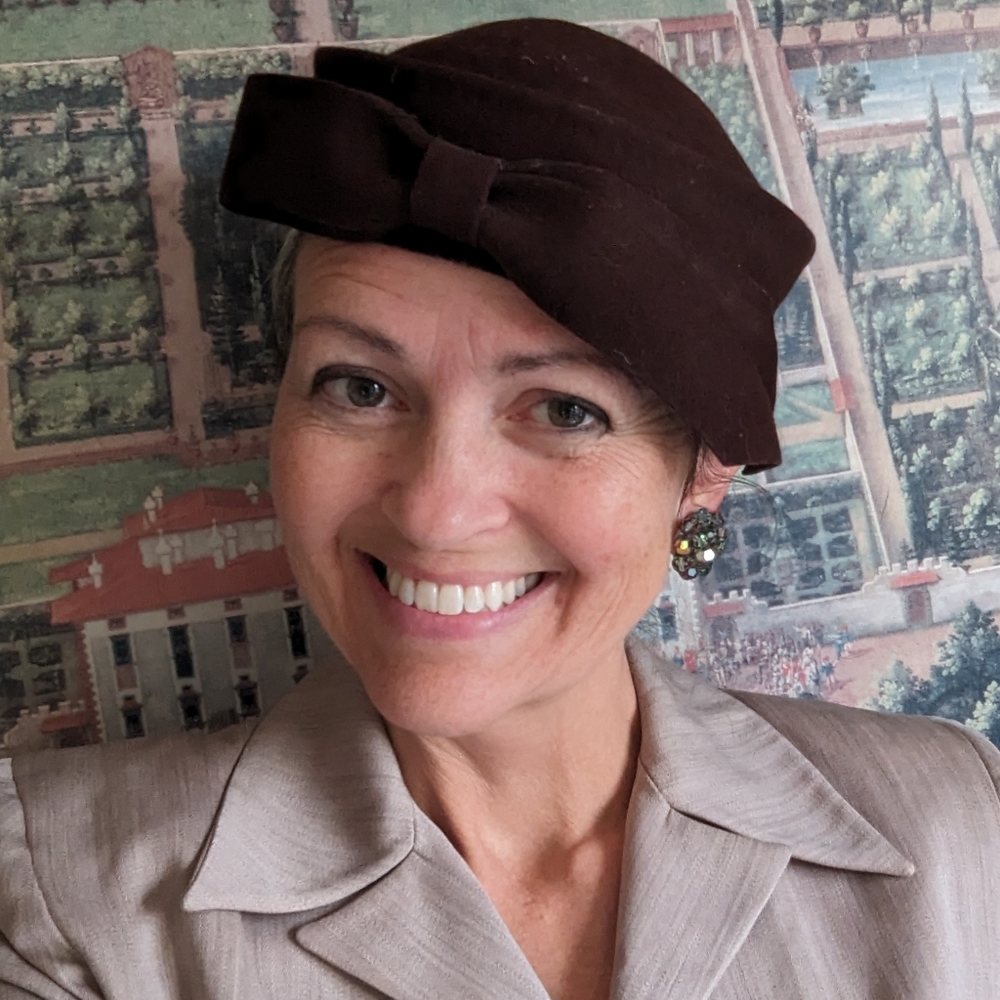 1940's WOOL TILT HAT 40's chocolate brown - Picture 2 of 7